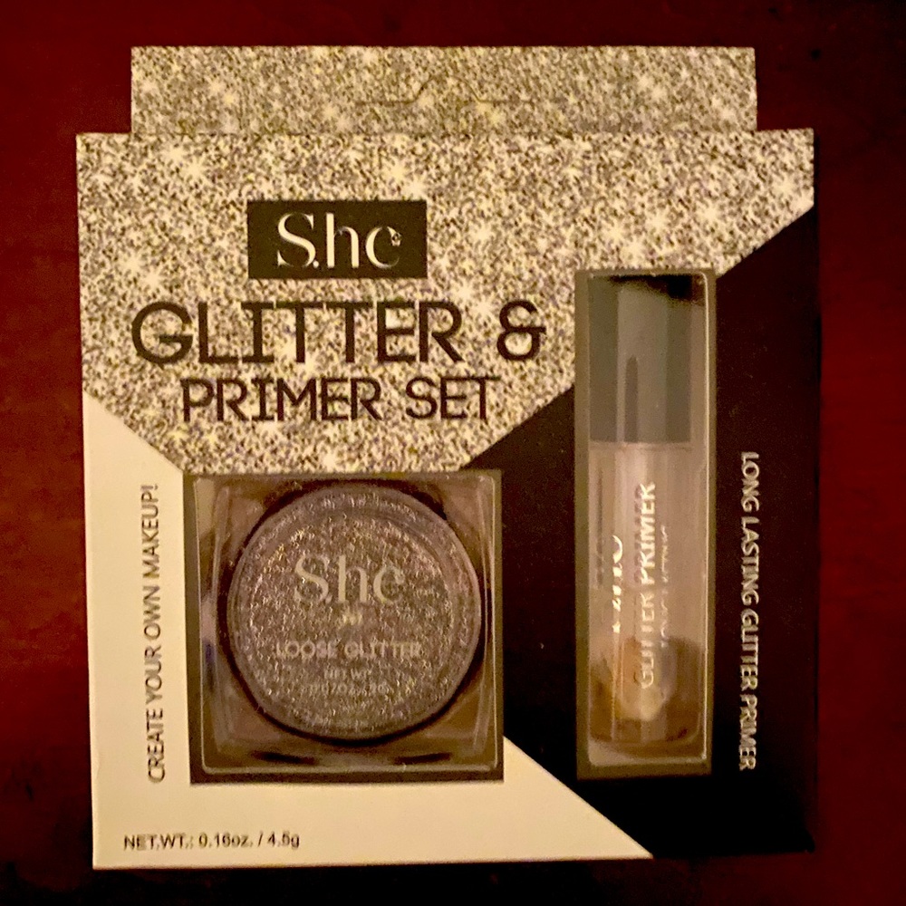 Gold Glitter & Primer Set - Loose Golden Glitter & Glitter Primer ~Long Lasting~